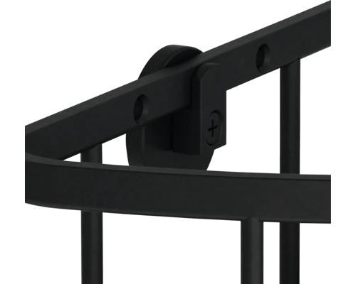 Detaljbild av en hörnhylla för badrum för väggmontering