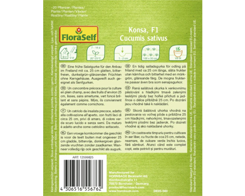 Konsa F1 Gurka fröförpackning