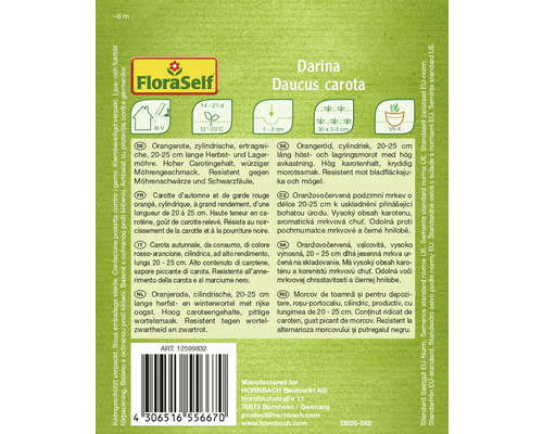 Fröförpackning för morot Darina Daucus Carota
