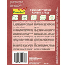 Såband för rädisor av sorten Riesenbutter/Vitessa Raphanus sativus