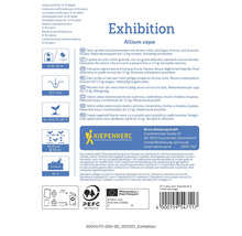 Information om grönsakslöken Exhibition Allium cepa, inklusive instruktioner och Kiepenkerl logotypen