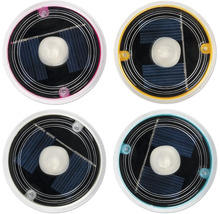 Fyra solcellslampor för utomhusbruk