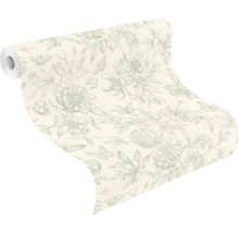 Tapetrulle med blom- och fjärilsmönster