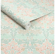 Tapetrulle med blommönster och djurmotiv