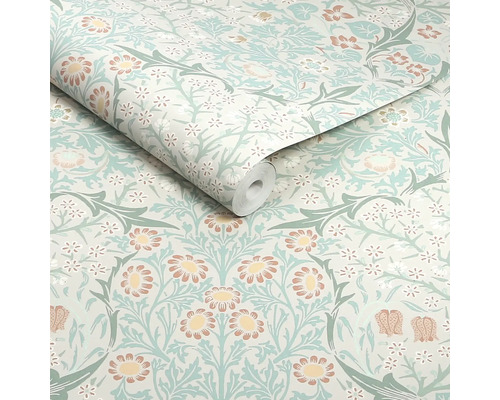 Tapetrulle med blommönster