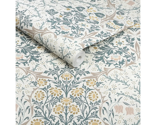 Tapetrulle med blommönster