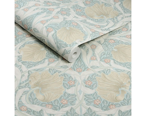 Tapetrulle med blommönster