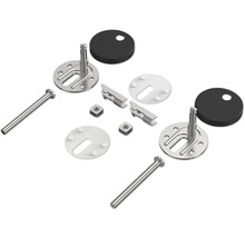 Monteringssats för toalettstolar med skruvar, muttrar, fästen och brickor