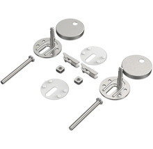 Enskilda fästdelar för toalettsits av metall