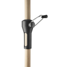 Detaljvy av en parasollstolpe med vevmekanism