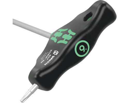 Wera T-handtagsskruvmejsel med Torx-profil storlek 9