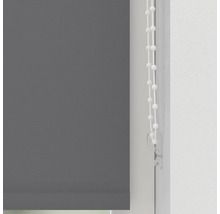 Grå rullgardin med kedjedrag vid fönstret