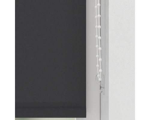 Mörkgrå rullgardin med kedjedrag för fönsterdekoration