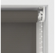 Grå rullgardin med kedjedrag för fönsterdekoration