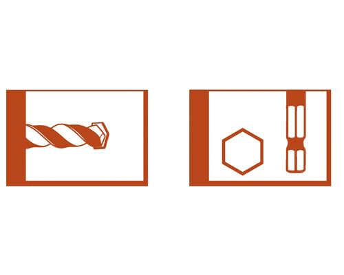 Symbol för borr och verktygsfäste