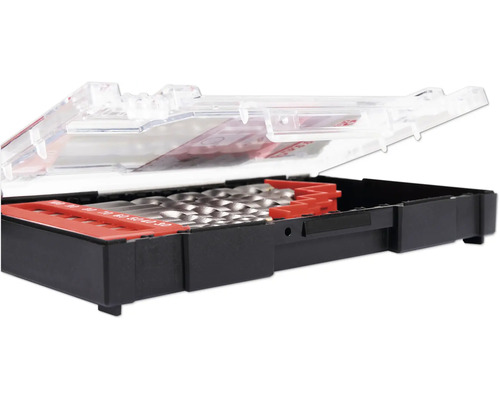 Borrsats i öppen väska