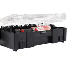 Bitsats i svart hölje med transparent lock