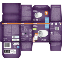 Förpackning av en Osram Smart Plus EU Zigbee-kontakt med energimätare