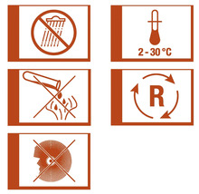 "Symbol: Får inte spolas ned i avloppet