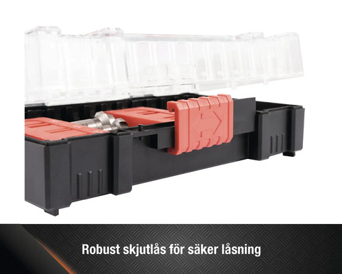 Borrsats i förvaringslåda