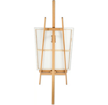 Trästaffli med duk bakifrån