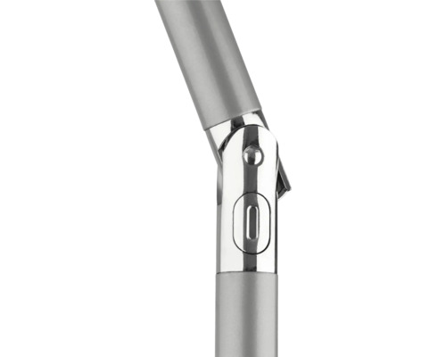 Detaljvy av en silverfärgad led