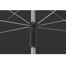 Detaljvy av ett parasoll med stag och mast