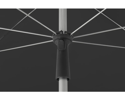 Detaljvy av ett parasoll med stag och mast