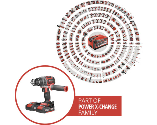 Einhell batteridriven skruvdragare som en del av Power X-Change-familjen