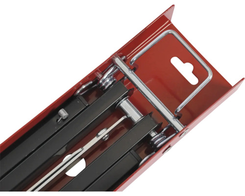 Kakelskärare i röd transportlåda