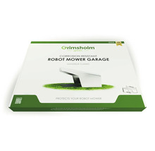 Förpackning för ett korrosionsbeständigt Grimsholm Green robotgräsklippargarage Magnelis Classic