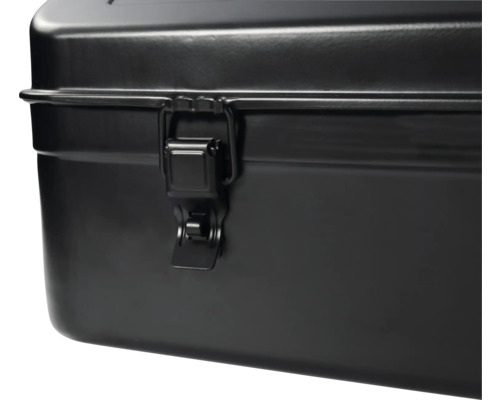 Verktygslåda i metall med lås