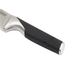 Handtag av kökskniv i rostfritt stål och plast