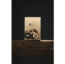 Svampodlingslåda på ett träbord