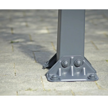 Fäststolpe för altantak av metall