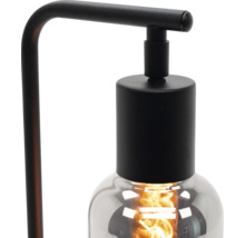 Bordslampa med glödlampa och svart ram