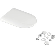 Toalettsits av plast med fästmaterial