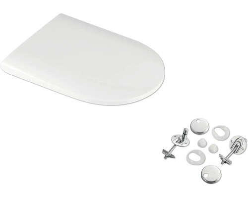 Toalettsits av plast med fästmaterial