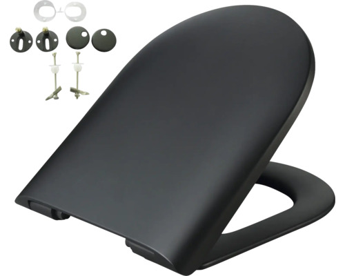 Toalettsits av duroplast med fästmaterial