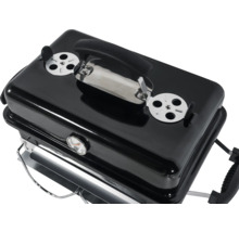 Bärbar kolgrill med temperaturdisplay