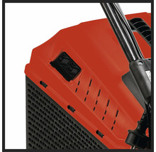 Detaljvy av en snöslunga med start- och stoppknapp