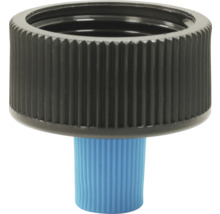 Plastflasklock med räfflad yta