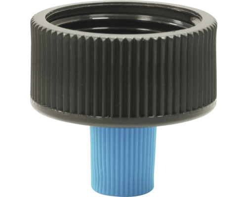 Plastflasklock med räfflad yta