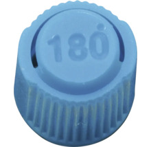 Plastlock med inskriptionen 180 grader