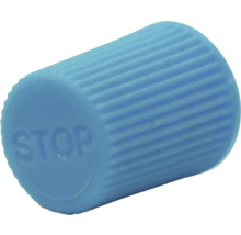 Plastlock med texten 'STOP'.