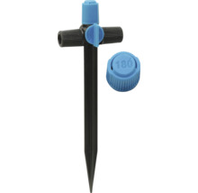 Bevattningstillbehör med justerbart spruthuvud och markspik