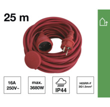 25 meter lång gummislangledning med kontakt och koppling