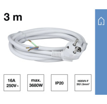 3 meter lång anslutningskabel med kontakt