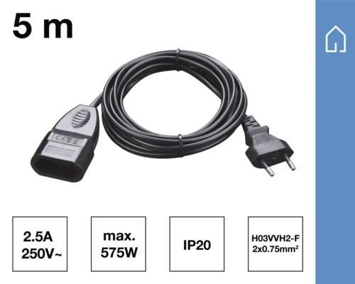 Förlängningssladd fem meter
