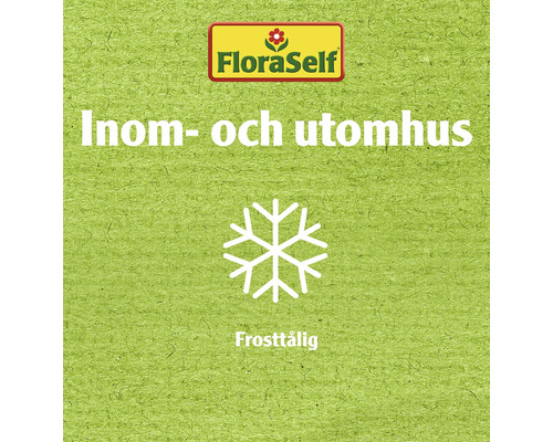 FloraSelf Logo. Lämplig för inom- och utomhusbruk. Frosttålig.